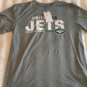 Men’s Nike Gray New York JETS NFL Dri Fit Tee Stretchy L Large NWT